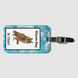 Vintage Schüssel, deren Beutel dieser Aquarellhimm Gepäckanhänger