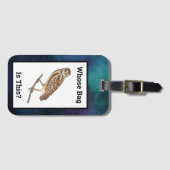 Vintage Schüssel, deren Tasche dieser Lila Galaxie Gepäckanhänger (Vorderseite (Horizontal))