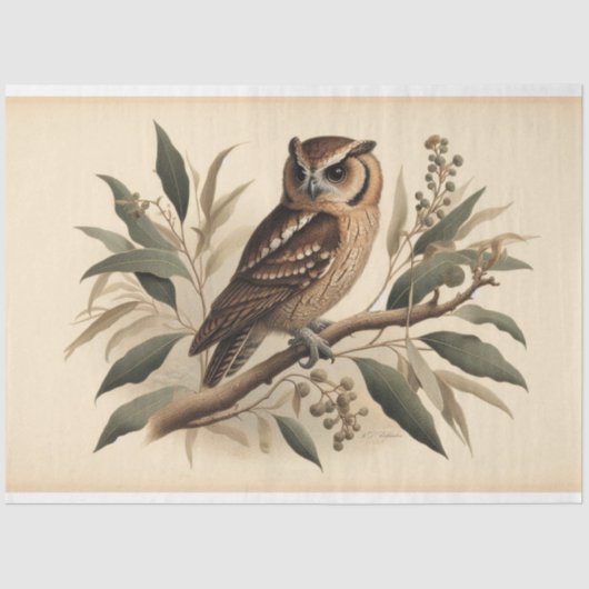 Vintage Schüssel Fauna Flora Dekoupage Seidenpapier (Vorderseite)