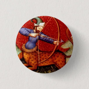 Vintage Schütze mittelalterlicher Bogenschütze Button
