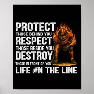 Vintage Schützen Respekt Zerstören Offensiver Line Poster