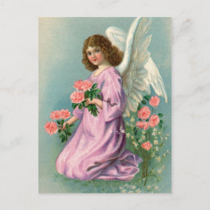 Vintage-Schutzengel-Postkarte Postkarte