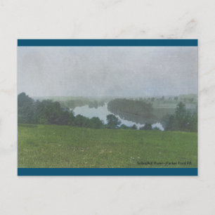 Vintage Schuylkill River Parker Ford PA Image Feiertagspostkarte