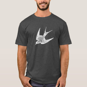 Vintage Schwalben-Illustration - antiker Vogel T-Shirt