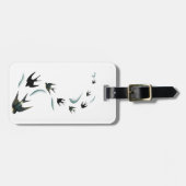 Vintage Schwalben-Vogel-Kunst Gepäckanhänger (Vorderseite horizontal)