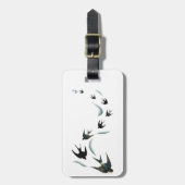 Vintage Schwalben-Vogel-Kunst Gepäckanhänger (Vorderseite vertikal)