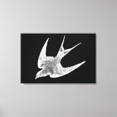 Vintage Schwalbenabbildung - Antiquitätenvogel aus Leinwanddruck (Vorderseite)