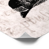 Vintage Schwalbenabbildung - Antiquitätenvogel aus Poster (Ecke)