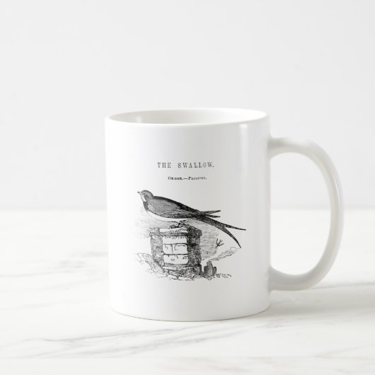 Vintage Schwalbenvogel Kaffeetasse (Rechts)