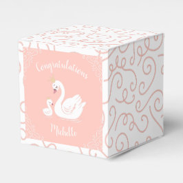 Vintage Schwan-Babydusche Geschenkschachtel