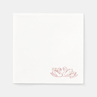 Vintage-Schwan-Handschuh Serviette