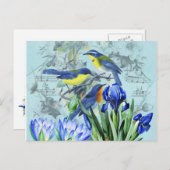 Vintage Schwangvögel Bekleidung und Geschenke Postkarte (Vorne/Hinten)