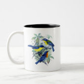 Vintage Schwangvögel Bekleidung und Geschenke Zweifarbige Tasse (Links)