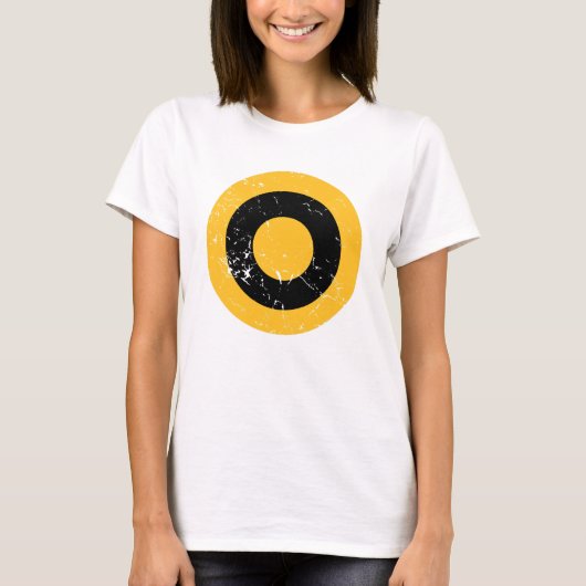 Vintage Schwarz-Amber-Roundel (Vers.2) T-Shirt (Vorderseite)