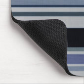 Vintage Schwarz-Blau-Muster Streifen Mousepad (Ecke)