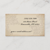 Vintage Schwarz-Creme-Grafik Visitenkarte (Rückseite)