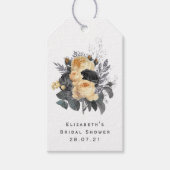 Vintage Schwarz-Gold-Blütenbienen Geschenkanhänger (Vorderseite)