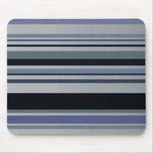 Vintage Schwarz Grau Blau Muster Streifen Mauspad