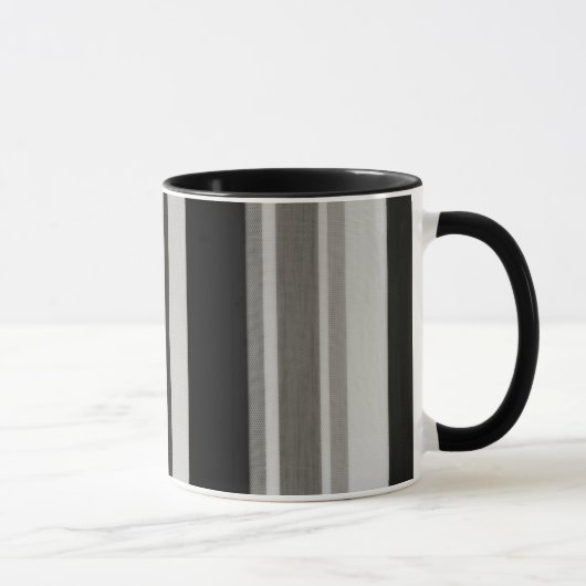 Vintage Schwarz-Grau-Muster Streifen Tasse (Rechts)