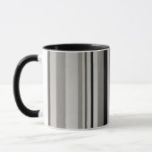 Vintage Schwarz-Grau-Muster Streifen Tasse (Links)