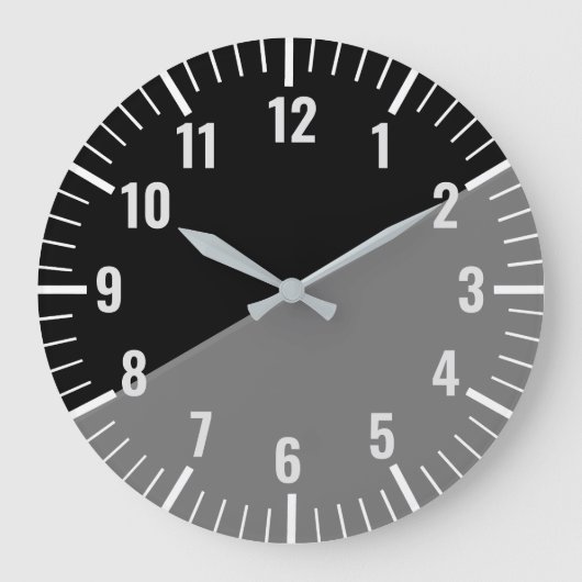 Vintage Schwarz-Graue Uhr mit Zahlen (Vorderseite)