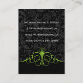 Vintage schwarz-grüne Damaskus Visitenkarte (Rückseite)