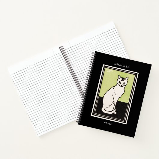 Vintage schwarz-grüne Sitzkiste Notizblock (Innenseite)