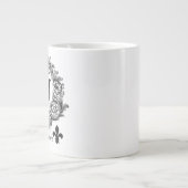 Vintage Schwarz-Halbkugel Jumbo-Tasse (Vorderseite)