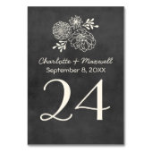 Vintage Schwarz-Halbpension-Monogramm Tischnummer (Vorderseite)