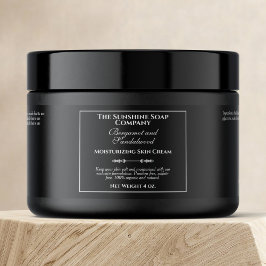 Vintage Schwarz-Kosmetik-Marke Wasserflaschenetikett