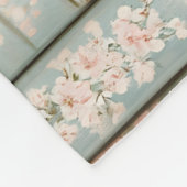 Vintage schwarz-rosa Buchstapel Fleecedecke (Ecke)