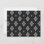 Vintage Schwarz-Silber Art Deco Hochzeit Save The Date (Rückseite)