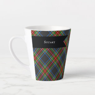 Vintage Schwarz Stewart Clan Highland Tartan Milchtasse