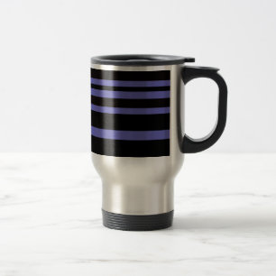 Vintage Schwarz und Blau Muster Streifen - Tasse
