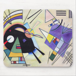 Vintage Schwarz und Violett - Kandinsky Kunst Mousepad