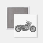 Vintage Schwarz-Weiß-Abbildung Magnet (Vorderseite/Rückseite)