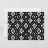 Vintage Schwarz-Weiß-Art-Déco-Hochzeit Save The Date (Rückseite)
