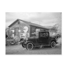 Vintage Schwarz-Weiß-Auto