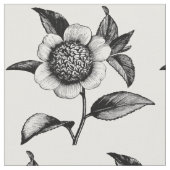 Vintage Schwarz-Weiß-Blume Stoff (Nahaufnahme)