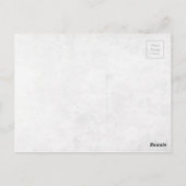 Vintage Schwarz-Weiß-Blüte Dankeschön Karte (Rückseite)