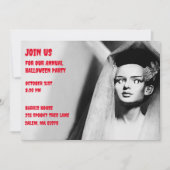 Vintage Schwarz-Weiß-Braut Frankensteins Einladung (Vorderseite)