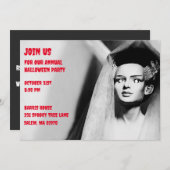 Vintage Schwarz-Weiß-Braut Frankensteins Einladung (Vorne/Hinten)