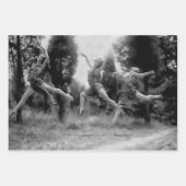 Vintage Schwarz-Weiß-Decoupage Ballerina Geschenkpapier Set (Vorderseite 2)