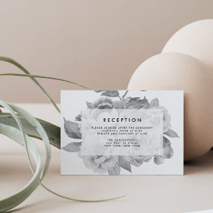 Vintage Schwarz/Weiß-Empfang-Karte Begleitkarte