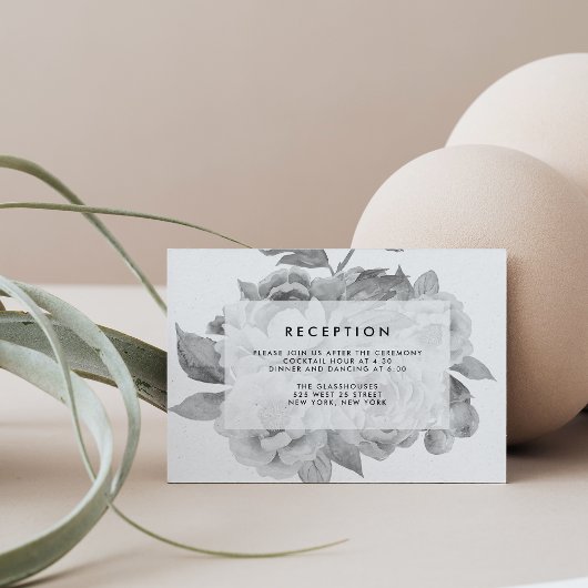 Vintage Schwarz/Weiß-Empfang-Karte Begleitkarte