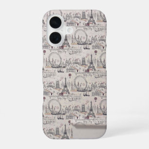 Vintage Schwarz-Weiß-Europa-Bilder Case-Mate iPho iPhone 16 Hülle