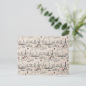 Vintage Schwarz/Weiß-Europa-Bilder Postkarte (Stehend Vorderseite)