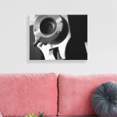 Vintage Schwarz-Weiß-Filmkamera-Linsen 11x14 Leinwanddruck (Insitu (Wohnzimmer))