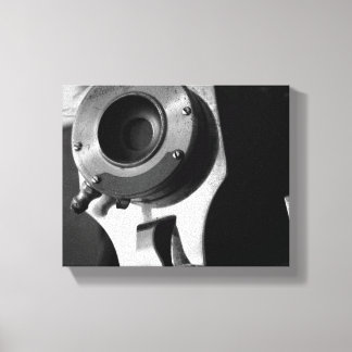 Vintage Schwarz-Weiß-Filmkamera-Linsen 8x10 Leinwanddruck