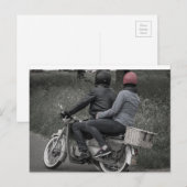 Vintage Schwarz/Weiß-Foto-Couchkarte Postkarte (Vorne/Hinten)